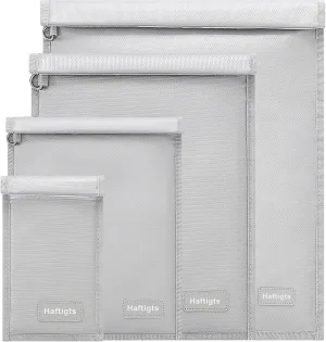 4 Pack Faraday Bags for Laptops & Phones, Faraday Cage for Anti-Theft & Tracking, Key Fob Protector, Waterproof & Fireproof, RFID Signal Blocker