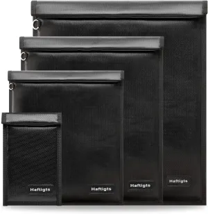 4 Pack Faraday Bags for Laptops & Phones, Faraday Cage for Anti-Theft & Tracking Protection, Waterproof & Fireproof RFID Signal Blocker Bags