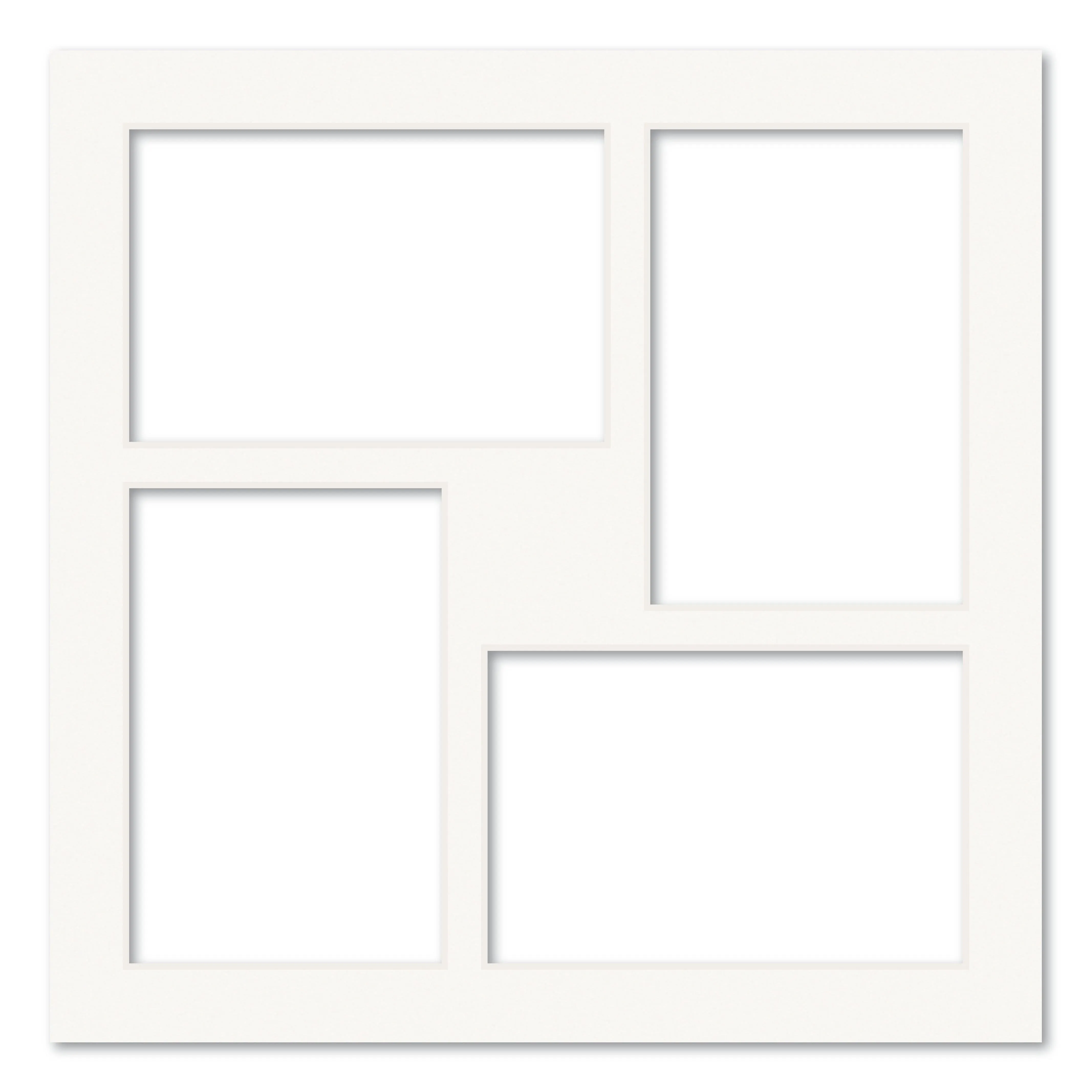 4 Window (4x6in) Square Collage Photo Mat Board