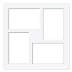4 Window (4x6in) Square Collage Photo Mat Board