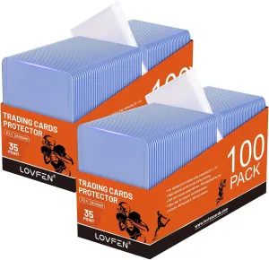 400 Toploaders for Cards & Penny Sleeve 35PT Hard Plastic Card Sleeves 3x4 Baseball Card Protector Holders for TCG Sports Football Collectible Trading Cards