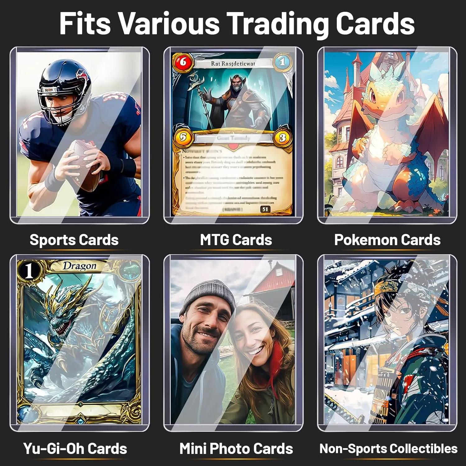 400 Toploaders for Cards & Penny Sleeve 35PT Hard Plastic Card Sleeves 3x4 Baseball Card Protector Holders for TCG Sports Football Collectible Trading Cards