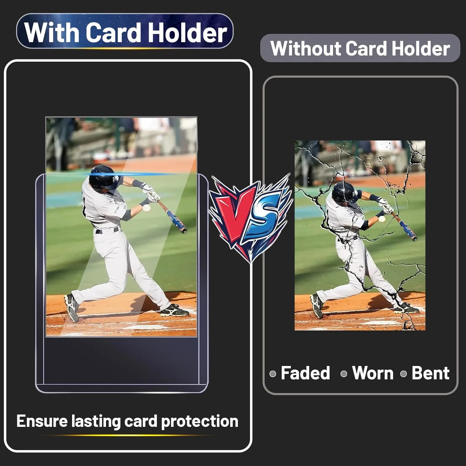 400 Toploaders for Cards & Penny Sleeve 35PT Hard Plastic Card Sleeves 3x4 Baseball Card Protector Holders for TCG Sports Football Collectible Trading Cards