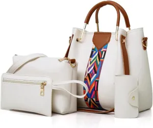 4pcs Hobo Tote and Purse Satchel for Women Top-handle Handbag PU Shoulder Bag Clutch Card Holder