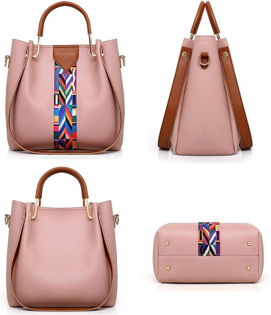 4pcs Hobo Tote and Purse Satchel for Women Top-handle Handbag PU Shoulder Bag Clutch Card Holder