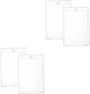 4pcs Magnetic Card Holder Acrylic Protector for Trading Cards Easy Open Design Prevents Water and Oil