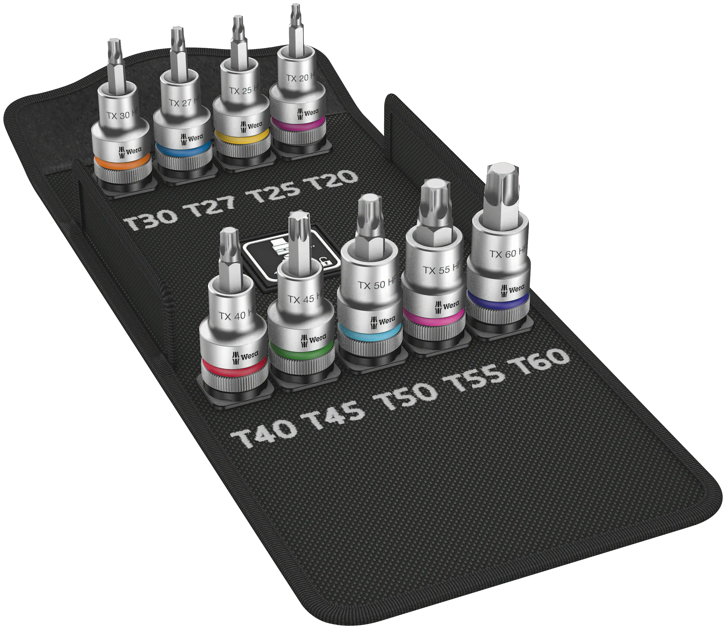 8767 C TORXÂ® HF 1 Zyklop bit socket set with 1/2" drive, with holding function
