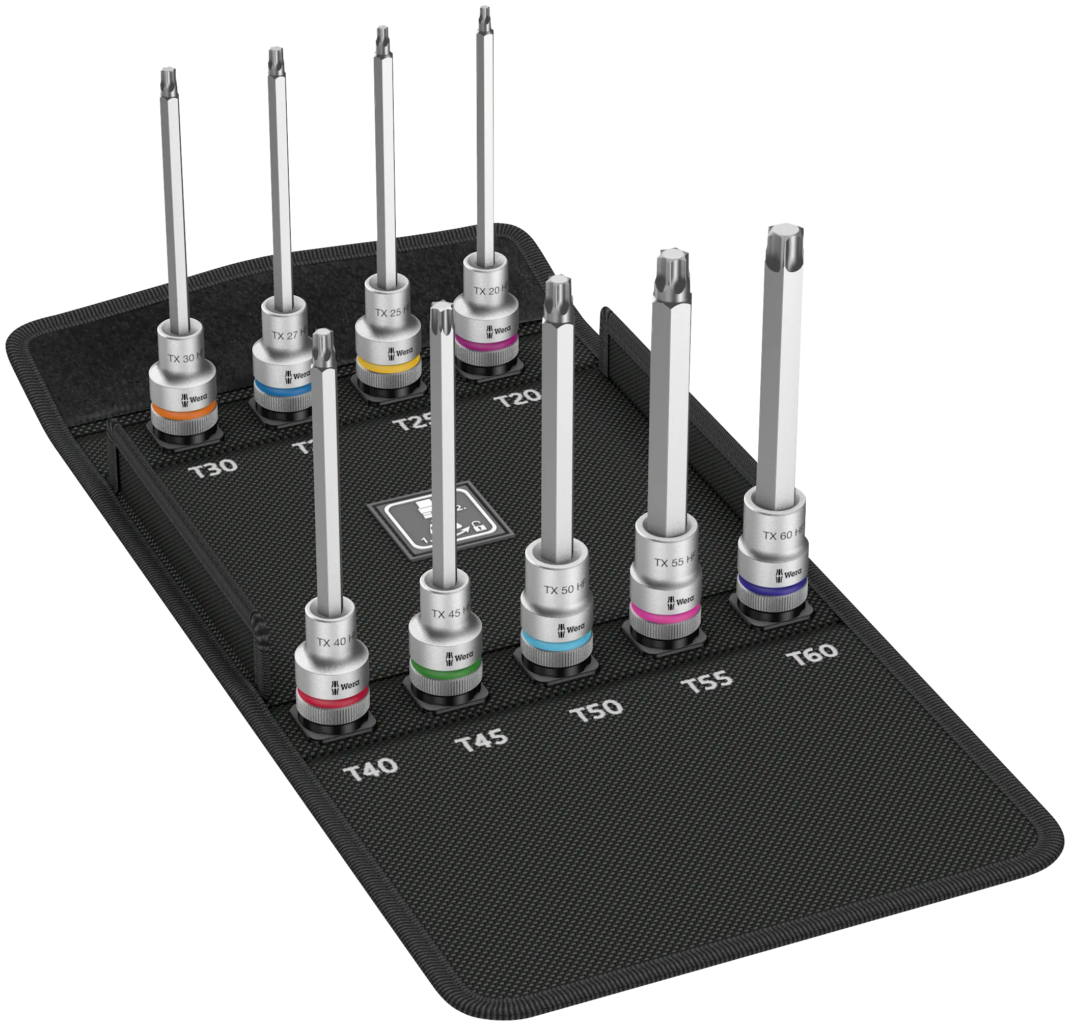 8767 C TORXÂ® HF 3 Zyklop bit socket set with 1/2" drive, with holding function