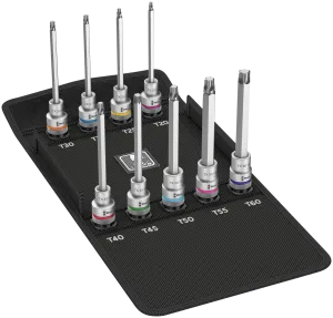 8767 C TORXÂ® HF 3 Zyklop bit socket set with 1/2" drive, with holding function