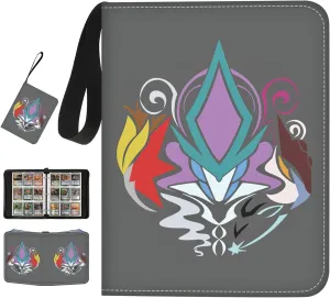 9 Pocket Trading Card Binder – 900 Capacity Trading Card Album with Zipper, PU Leather, Waterproof, Portable Collector Binder for TCG, MTG, Sports Cards.