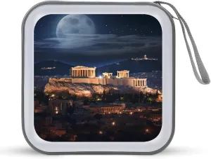 Acropolis of Athens CD Collection Bag Portable DVD Disc Storage Organizer Wallet Bag for Home Travel