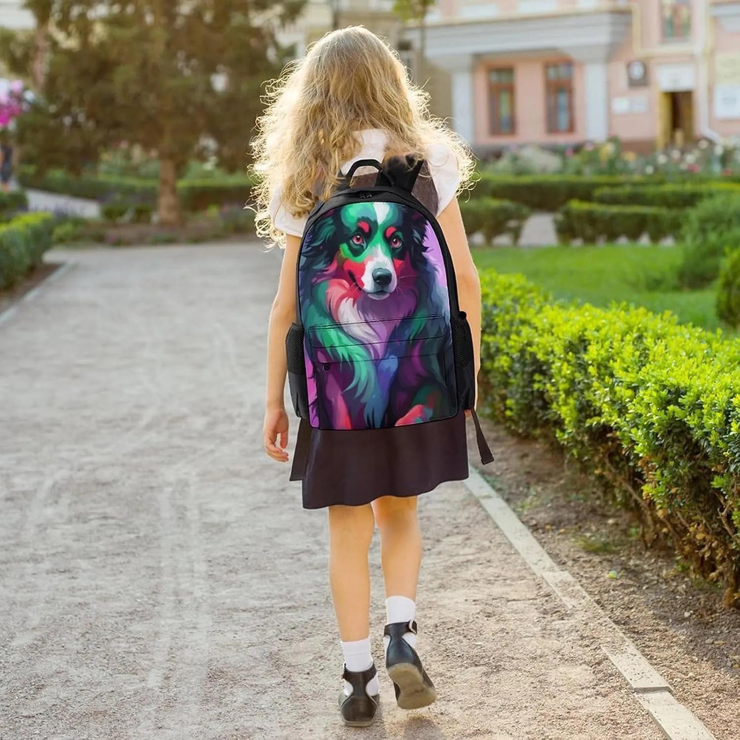 Adults Lightweight Lovely Alaska Dog Art Shoulder Book Bags Big Capacity Shoulder Bag With Adjustable Shoulder Straps for Trekking Work Walking Cycling