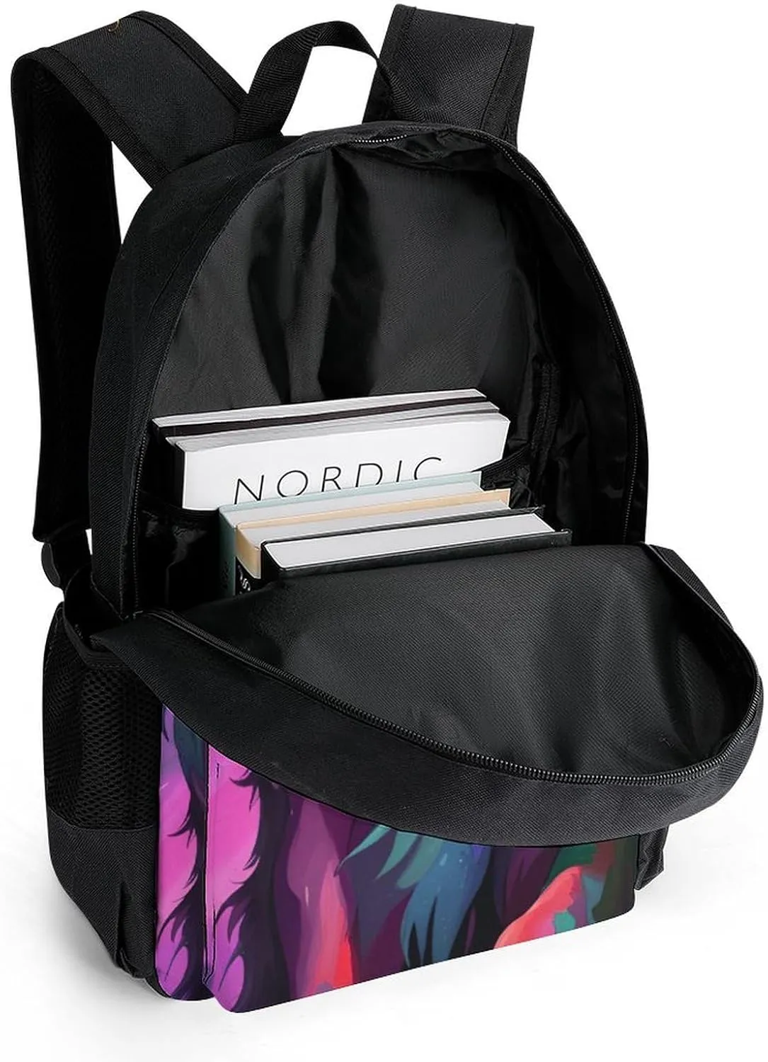 Adults Lightweight Lovely Alaska Dog Art Shoulder Book Bags Big Capacity Shoulder Bag With Adjustable Shoulder Straps for Trekking Work Walking Cycling