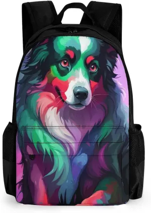 Adults Lightweight Lovely Alaska Dog Art Shoulder Book Bags Big Capacity Shoulder Bag With Adjustable Shoulder Straps for Trekking Work Walking Cycling