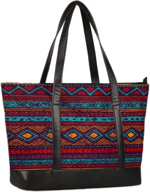 Africa Tribe Exotic Tote Bag with Laptop Compartment Women Work Computer Bag Casual Briefcase Handbag for Travel Office College, Fits Laptop 15.6 inch