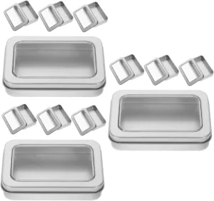 Alasum 12pcs Clear Window Game Card Storage Boxes Compact Trading Card Holder for Accessories Jewelry and Small Items Easy to Carry and More