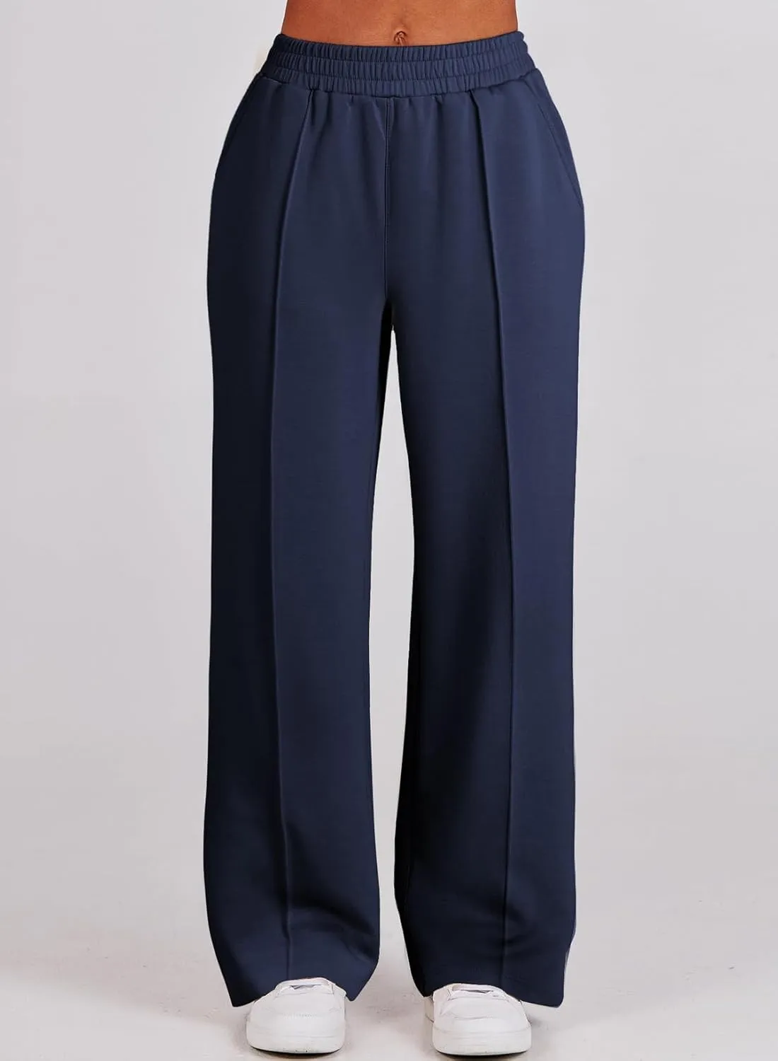 Aleumdr Two Piece Outfits Half Zip Sweatshirt Sweatsuit Lounge Sets for Women Matching Set Wide Leg Sweatpant Tracksuit