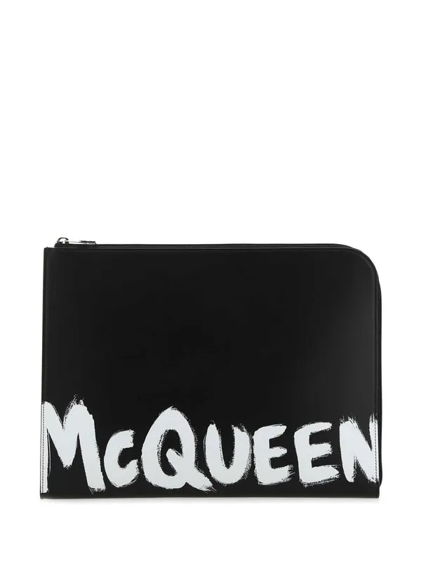 Alexander Mcqueen Black Clutch Bags