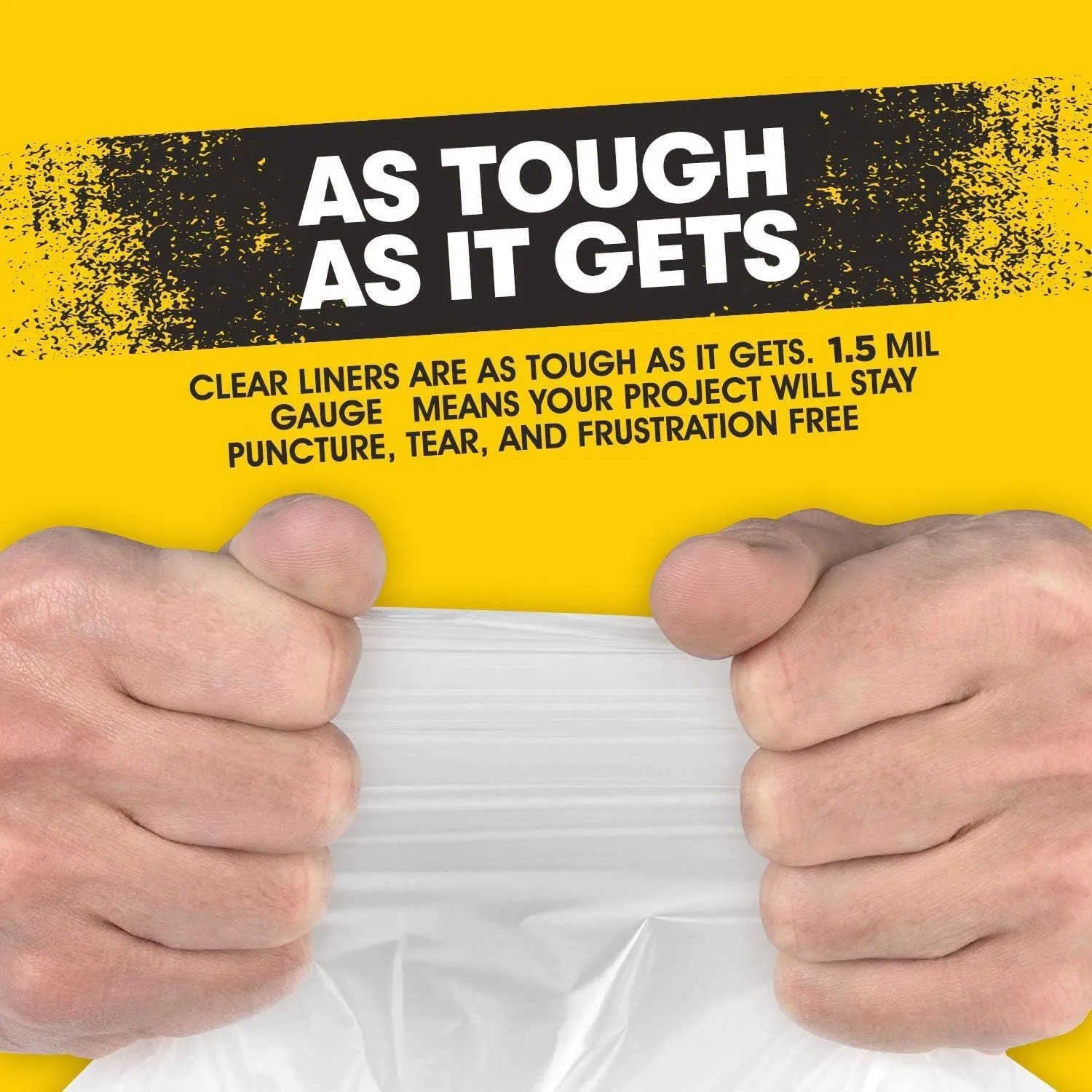 Aluf Plastics 65 Gallon Clear Trash Bags - (Huge 50 Pack) - 50" x 58" - 1.5 MIL - Heavy Duty Industrial Liners Clear Garbage Bags for Recycling, Contractors, Storage, Outdoor