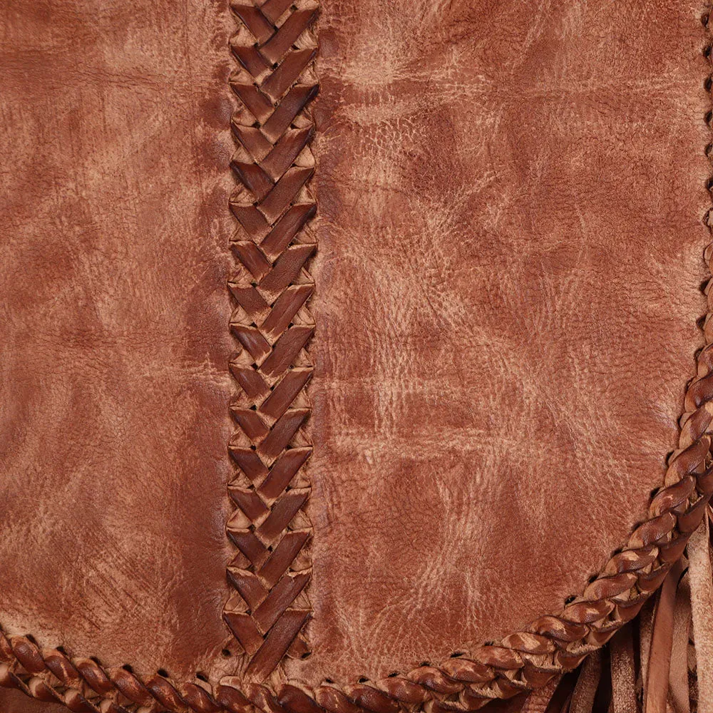 American Darling Distressed Crossbody Purse with Fringe