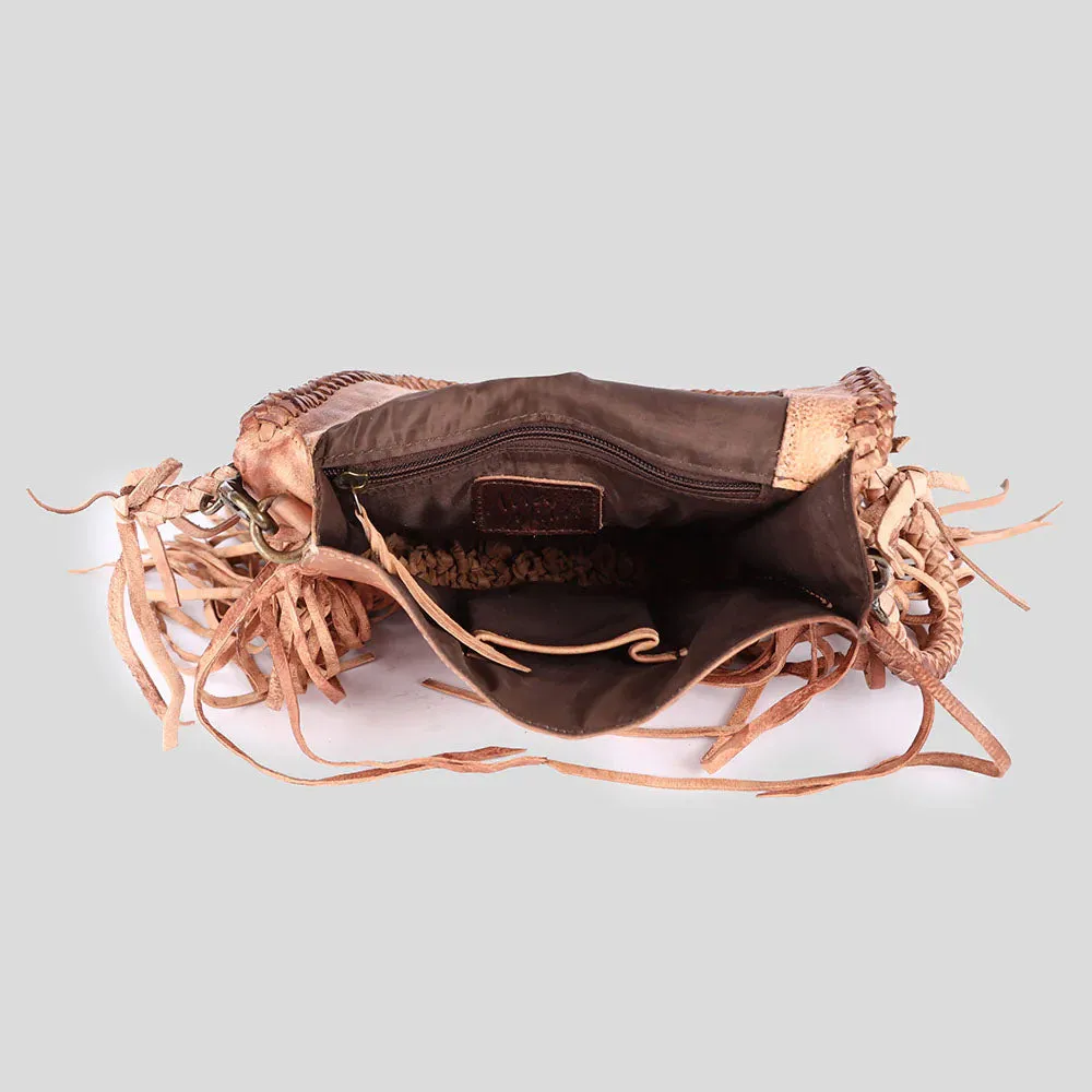 American Darling Distressed Crossbody Purse with Fringe