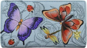 Anuschka Women's Original Hand-Painted Genuine Leather RFID Card Organizer