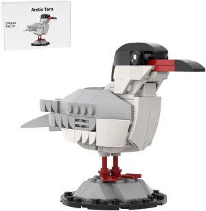 Arctic Tern Building Block Model for Adults, Mini Birds Bricks, MOC-196674, Micro Block Building Set, Gift for 16 (155PCS)