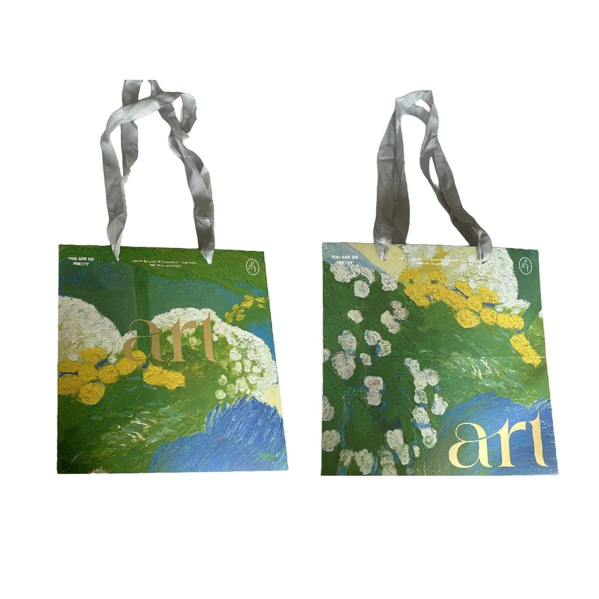 Artistic Present Paper Bags 2 Colors 10PCS