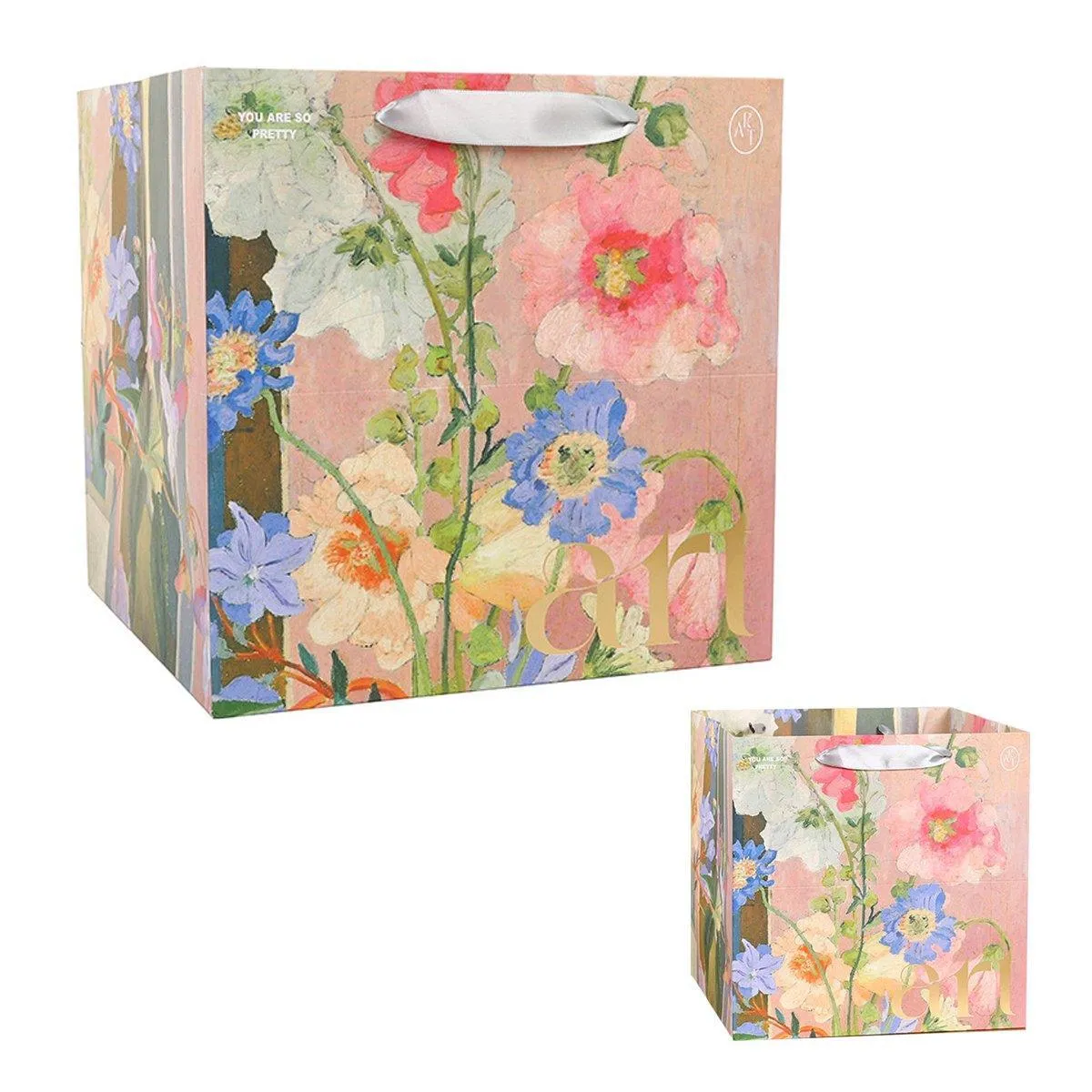 Artistic Present Paper Bags 2 Colors 10PCS