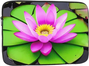 Asian Lotus Flower Prints Shockproof Portable Laptop Sleeve Bag 15 inch - Protective Case for Men and Women's Business Travel, Office Daily Use