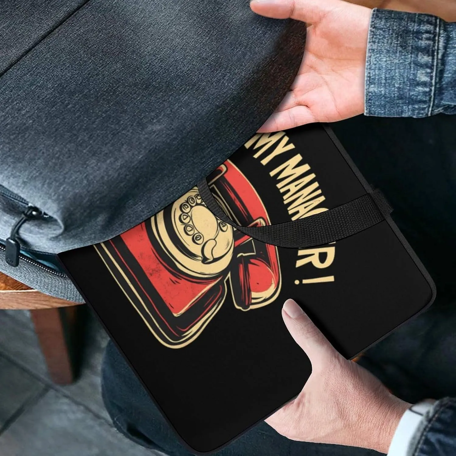 Ask My Manager Funny Laptop Bag Sleeve Portable Computer Carrying Case Cover Unisex 13inch