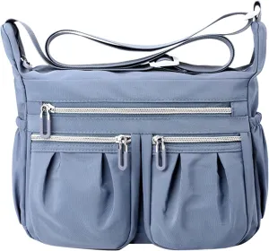 Athletic Crossbody Bags for Women Fabric Nylon Multi Pocket Crossbody Bags Carry Options for Work and Daily Use(BU1)