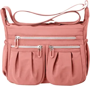 Athletic Crossbody Bags for Women Fabric Nylon Multi Pocket Crossbody Bags Carry Options for Work and Daily Use(PK1)