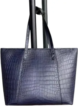 Authentic Crocodile Skin Lady Large Totes Genuine Alligator Leather Female Top-handle Handbag Women Single Shoulder Bag