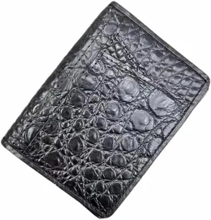 Authentic Crocodile Skin Women Fashion Colorful Card Holders Genuine Alligator Leather Lady Small Short Wallet Female Card Purse (Black), HF-01602