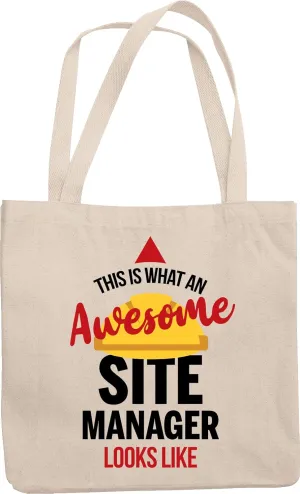 Awesome Site Manager, Contractor or Civil Engineer Reusable Tote Bag