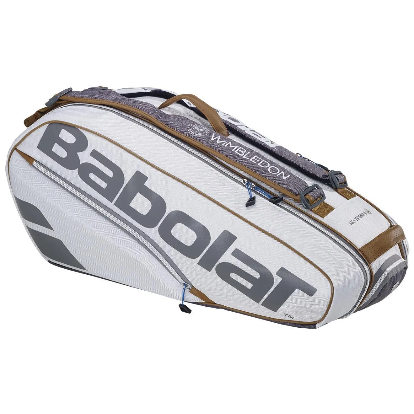 Babolat RH6 Pure Wimbledon 6 Racket Tennis Bag - Grey