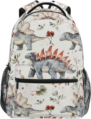 Backpack for Men and Women Fashion Backpack with Chest Strap for Business Work College Travel Trip Beauty Dinosaur Stegosaurus Planetary Impact