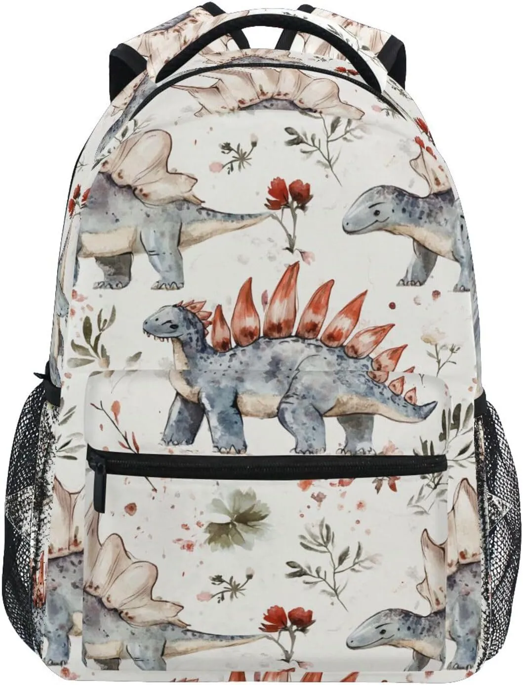 Backpack for Men and Women Fashion Backpack with Chest Strap for Business Work College Travel Trip Beauty Dinosaur Stegosaurus Planetary Impact