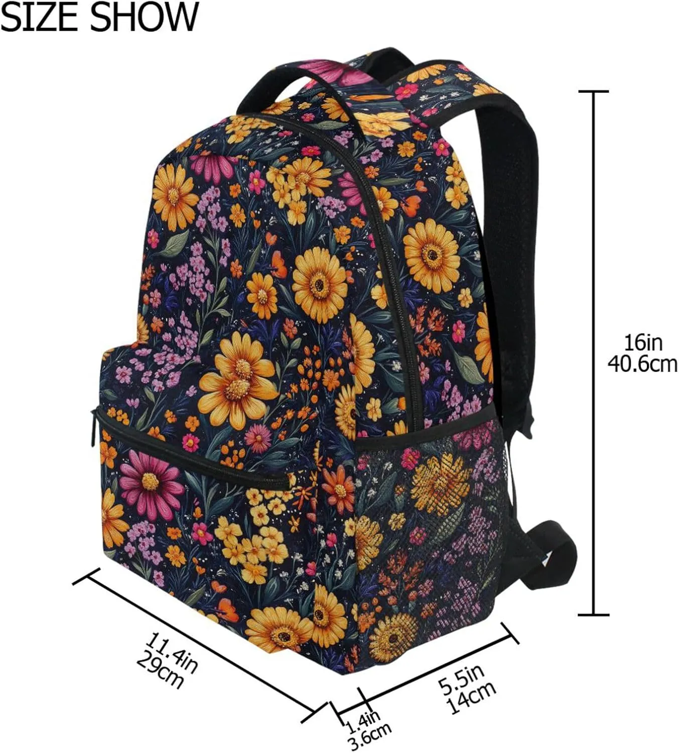 Backpack for Teens Boys Girls Waterproof School Book Bag with Chest Strap for Travel Trip Instant Oatmeal Mexicana Style