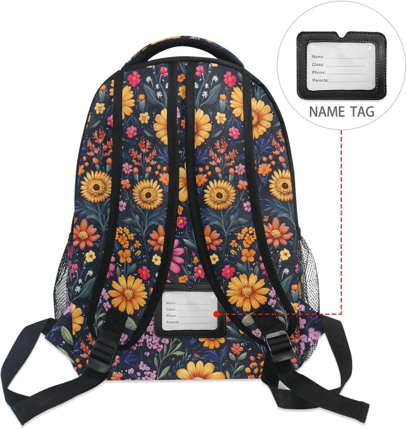 Backpack for Teens Boys Girls Waterproof School Book Bag with Chest Strap for Travel Trip Instant Oatmeal Mexicana Style