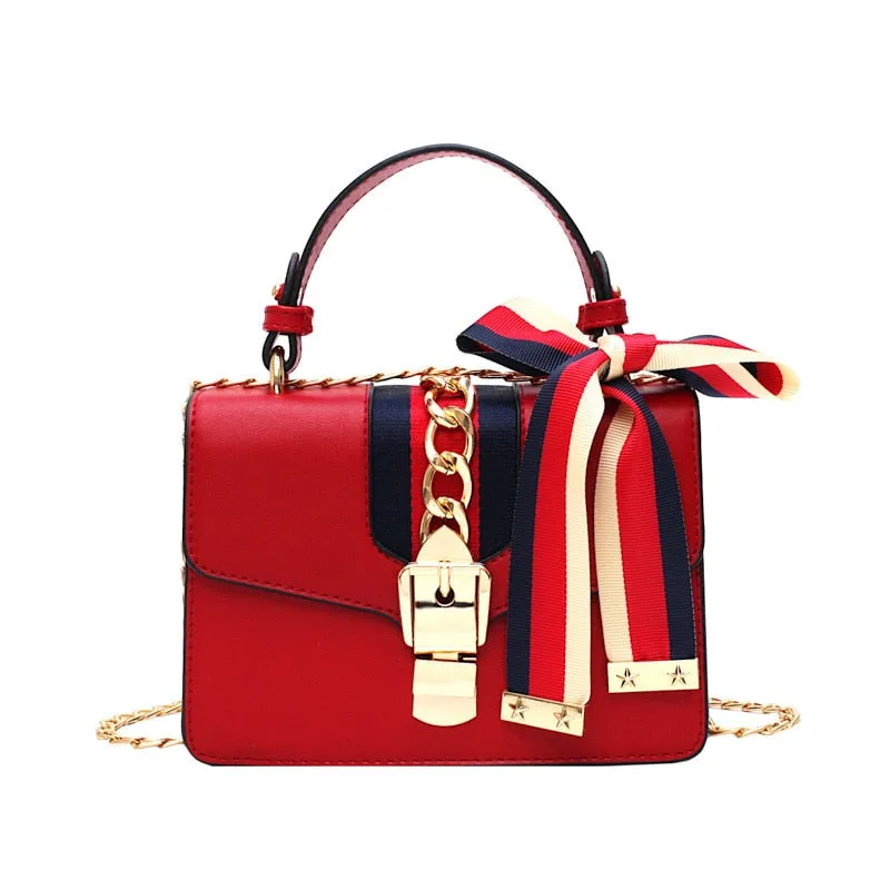 BAG FEMALE  FASHION HANDBAG NEW TREND SILK SCARF BACKPACK MESSENGER CHAIN FEMALE BAG LADY SHOPPING BAG WOMEN BAG