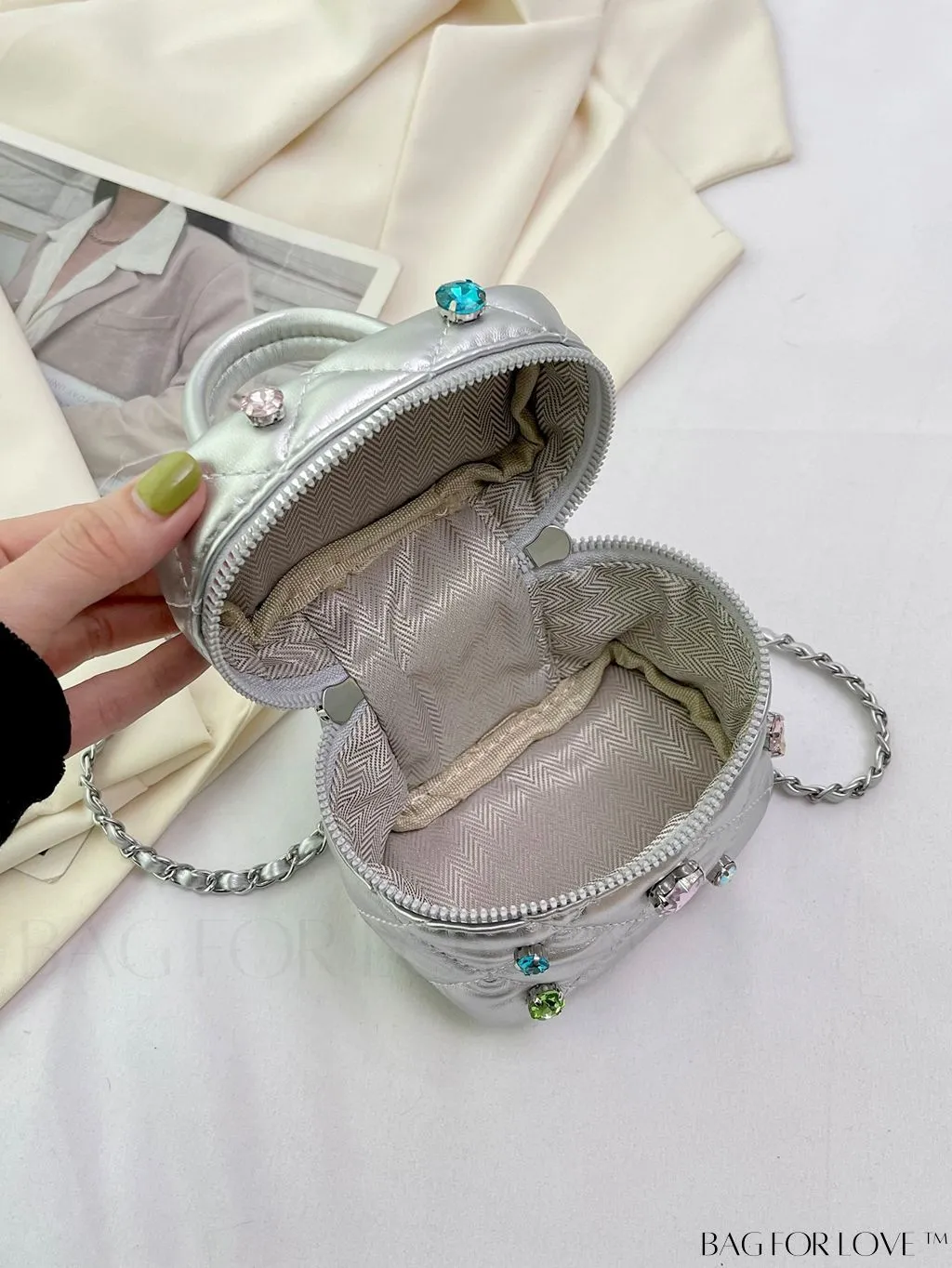 BagForLove - 2023 Mini Rhinestone Fashion Bucket Bag: Versatile Shoulder & Crossbody