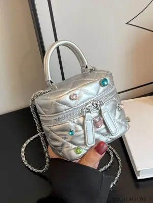 BagForLove - 2023 Mini Rhinestone Fashion Bucket Bag: Versatile Shoulder & Crossbody