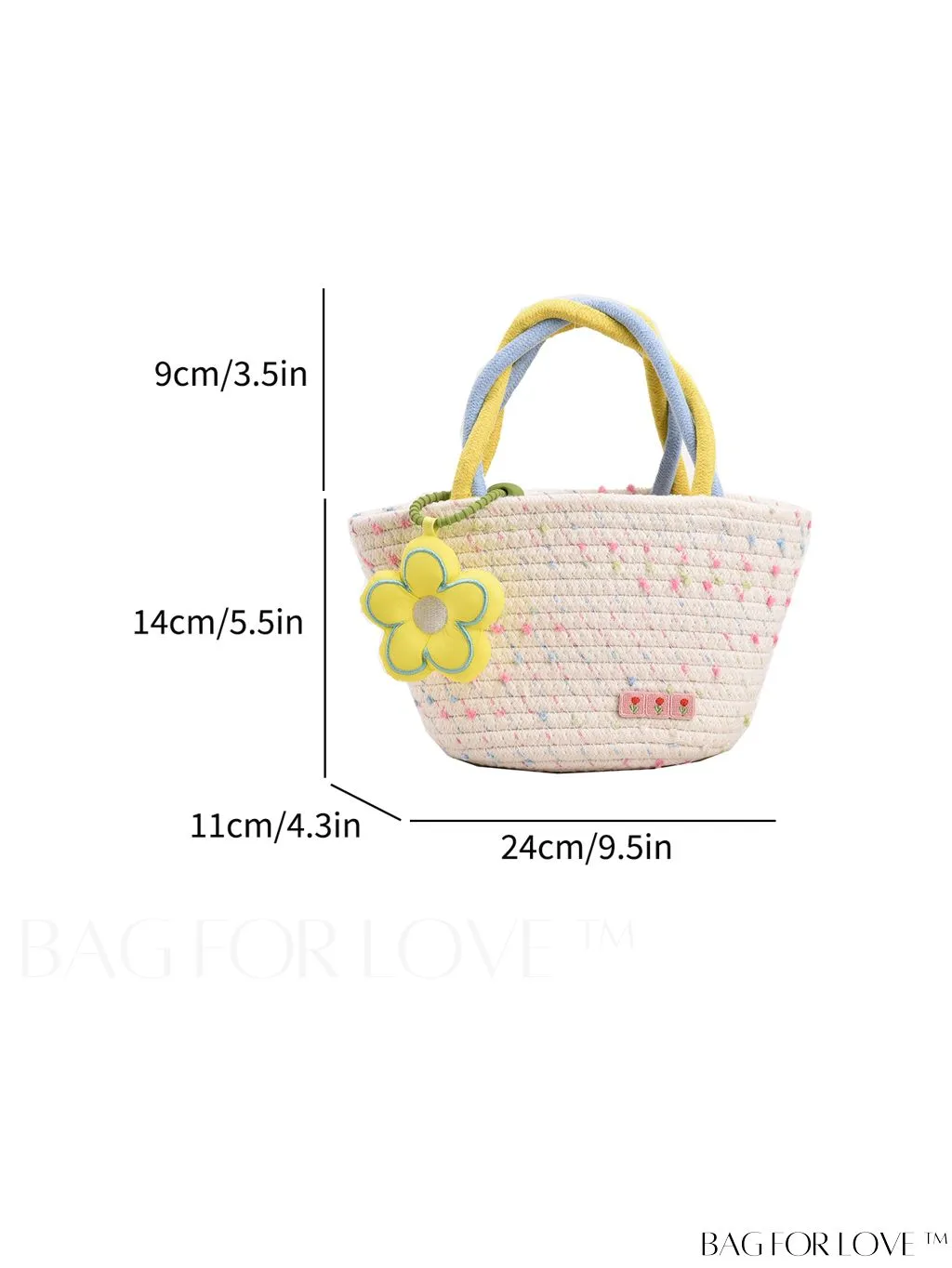 BagForLove - 2023 Summer Floral Woven Handbag: Versatile Work Bag with Handle and Shoulder Strap