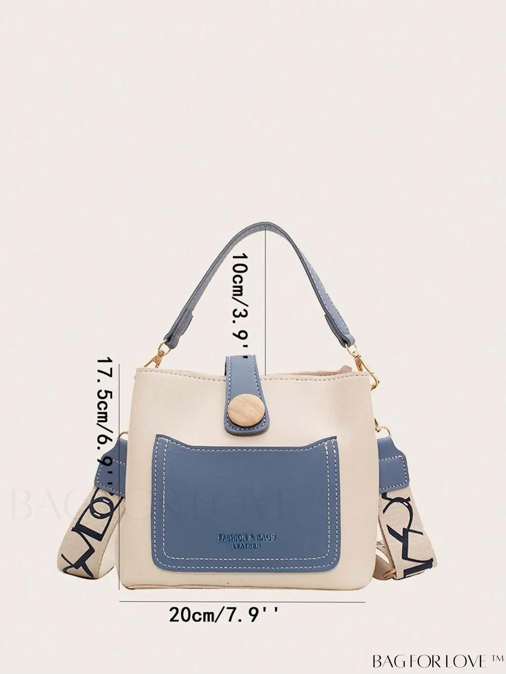 BagForLove - Chic Two-Tone Embossed Satchel Bag - Mini Size