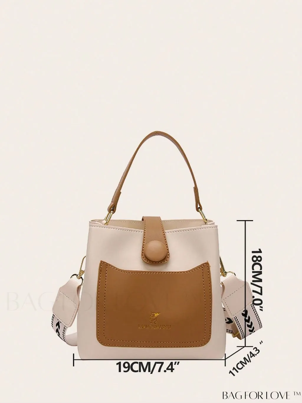 BagForLove - Chic Two-Tone Embossed Satchel Bag - Mini Size
