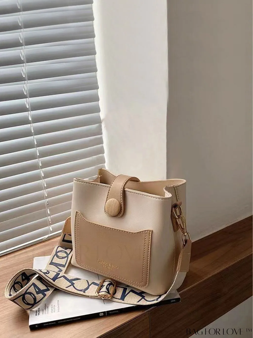 BagForLove - Chic Two-Tone Embossed Satchel Bag - Mini Size