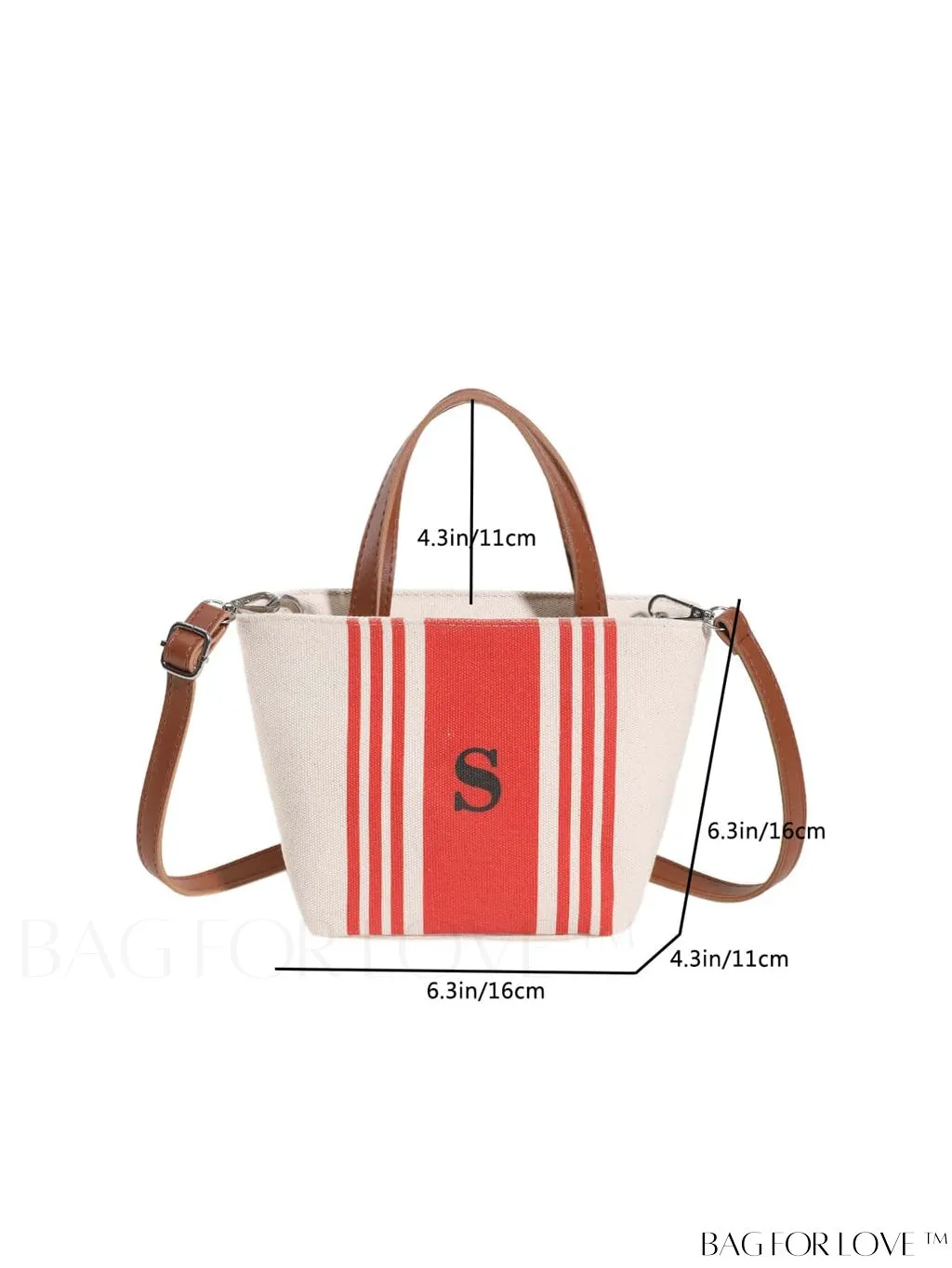 BagForLove - Classy Striped Canvas Tote for Women - Casual, Elegant, and Functional