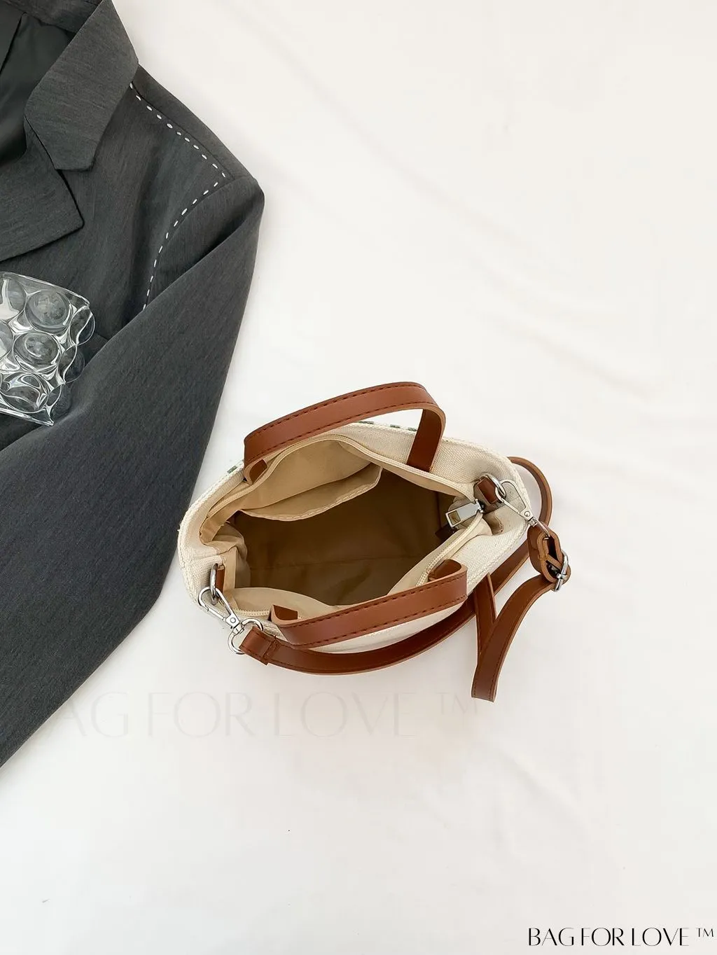 BagForLove - Classy Striped Canvas Tote for Women - Casual, Elegant, and Functional